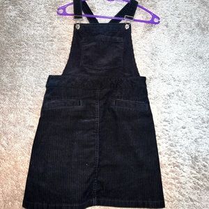 H&M black corduroy mini dress